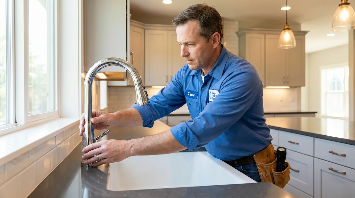 Kitchen faucet installation by Johns Plumbing LLC in Welsh